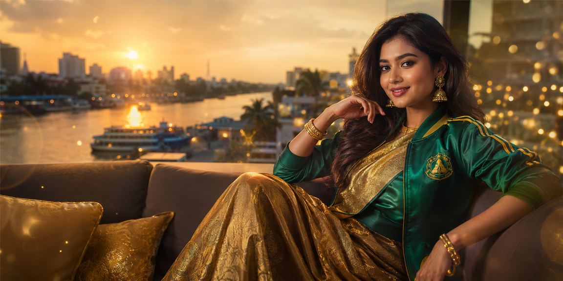 খুলনা ক্রিকেট বেটিং - সাঁওতা পরিহিত মডেল
